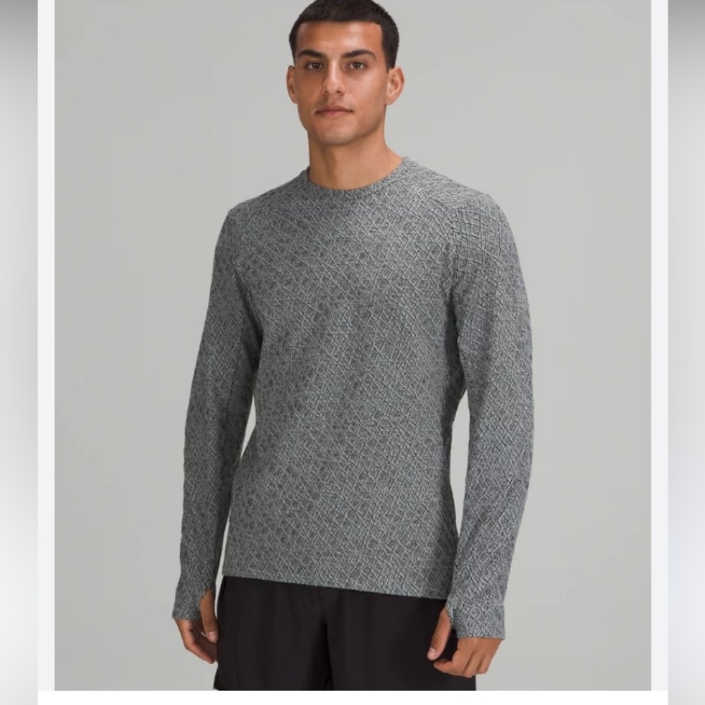 🐬 Lululemon Surge Warm Crew Gray Long Sleeve Top
